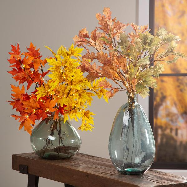 Plow & Hearth Indoor/Outdoor Lighted Moss Oak Branches Set Of 2