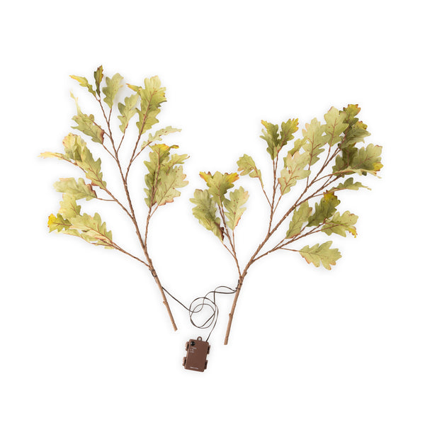 Plow & Hearth Indoor/Outdoor Lighted Moss Oak Branches Set Of 2