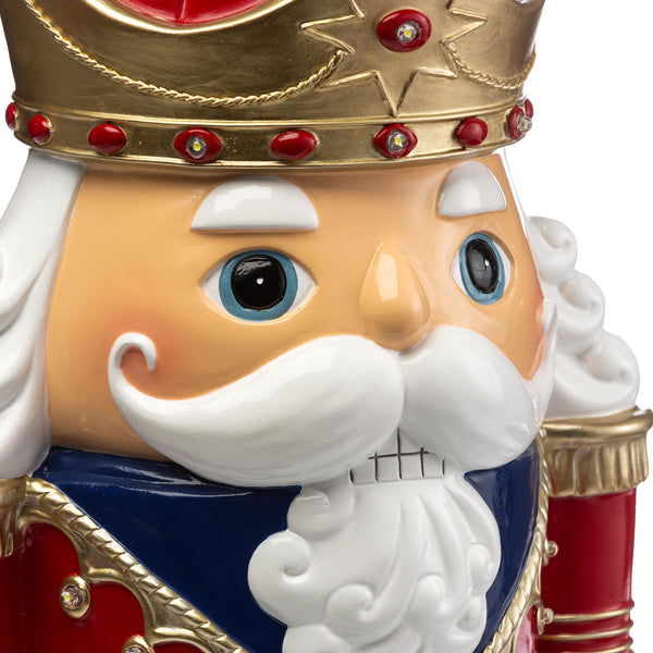 Plow & Hearth Indoor/Outdoor Lighted Nutcracker Shorty Statue