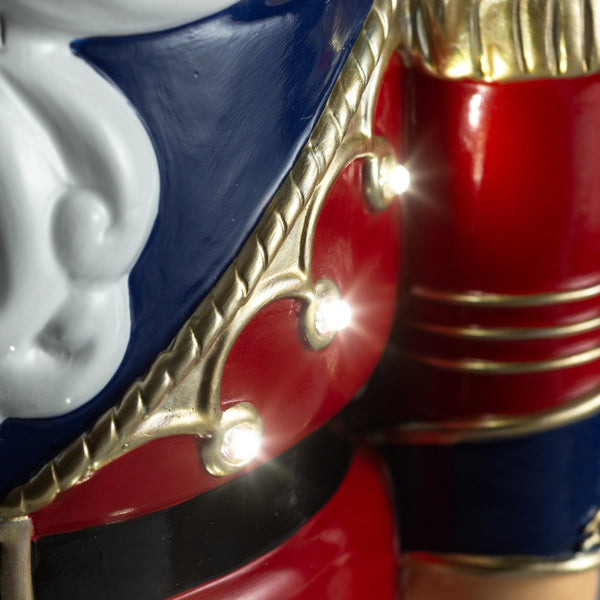 Plow & Hearth Indoor/Outdoor Lighted Nutcracker Shorty Statue