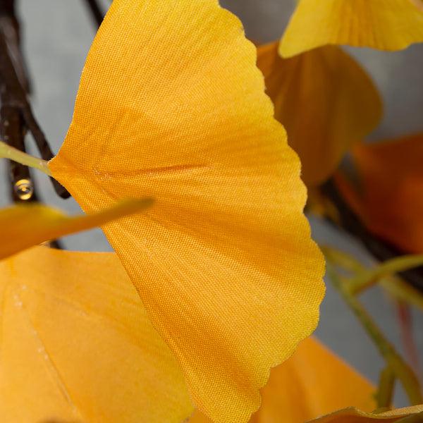 Plow & Hearth Indoor/Outdoor Lighted Yellow Gingko Branches Set Of 2