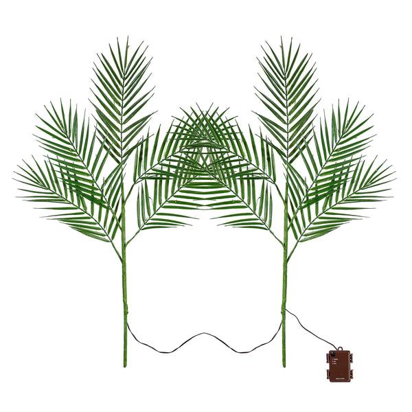 Plow & Hearth Indoor/Outdoor Micro LED Lighted Palm Branches
