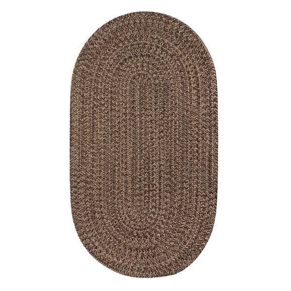 Plow & Hearth Indoor/Outdoor Oval Pine Creek Braided Polypropylene Rug 7' X 9'