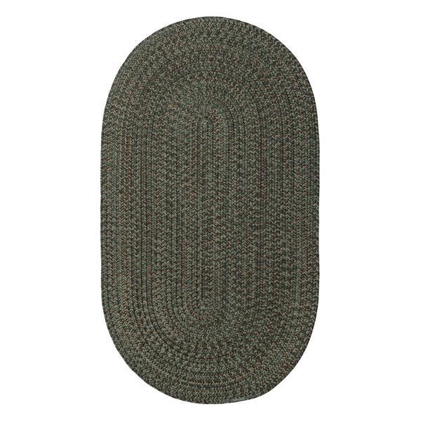 Plow & Hearth Indoor/Outdoor Oval Pine Creek Braided Polypropylene Rug 7' X 9'