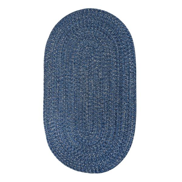 plow & hearth Indoor/Outdoor Oval Pine Creek Braided Polypropylene Rug 7' x 9'