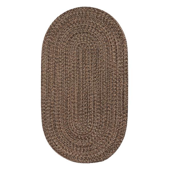 Plow & Hearth Indoor/Outdoor Oval Pine Creek Braided Polypropylene Rug 2' X 3'