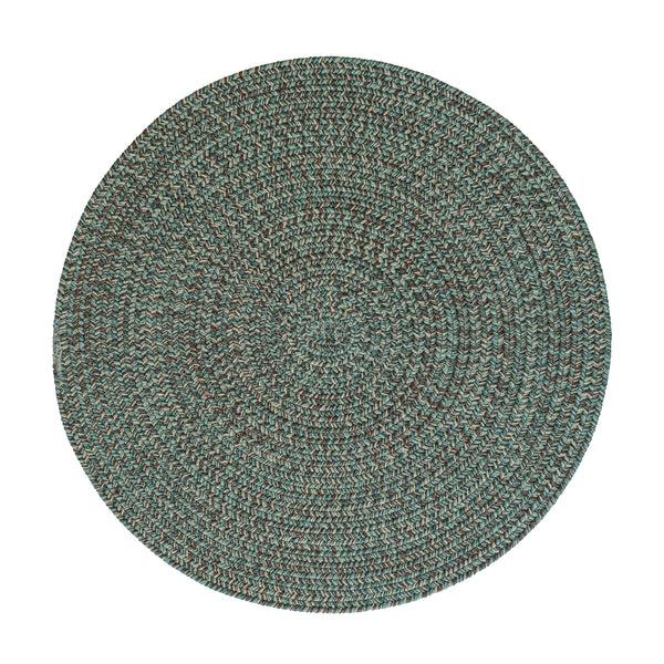 Plow & Hearth Indoor/Outdoor Oval Pine Creek Braided Polypropylene Rug 5'6" Round