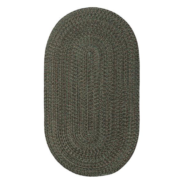 Plow & Hearth Indoor/Outdoor Oval Pine Creek Braided Polypropylene Rug 2'7" X 9' Runner