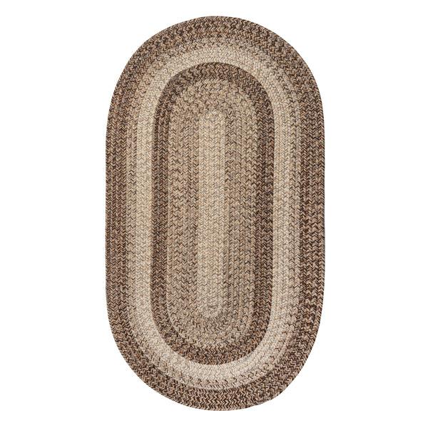 Plow & Hearth Indoor/Outdoor Oval Woodridge Braided Polypropylene Rug 5' X 8'