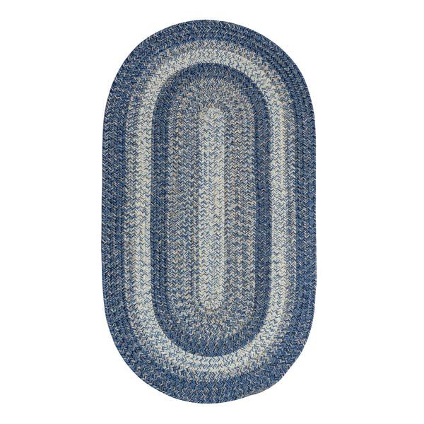 plow & hearth Indoor/Outdoor Oval Woodridge Braided Polypropylene Rug 8' x 11'