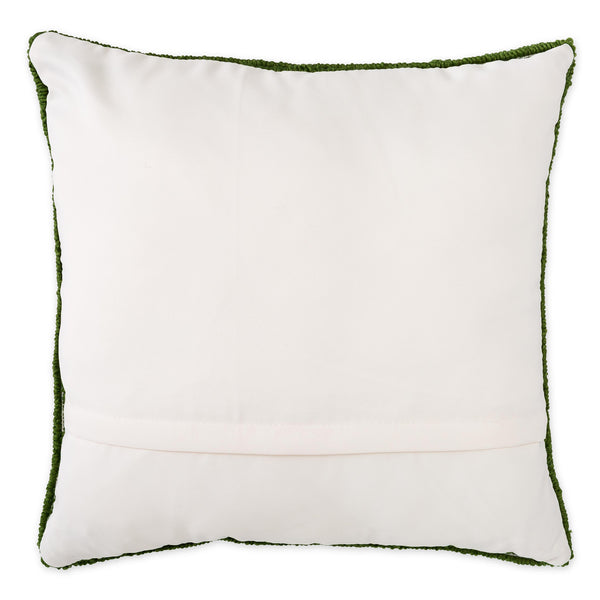 Plow & Hearth Indoor/Outdoor Pink Tulips Hooked Polypropylene Throw Pillow