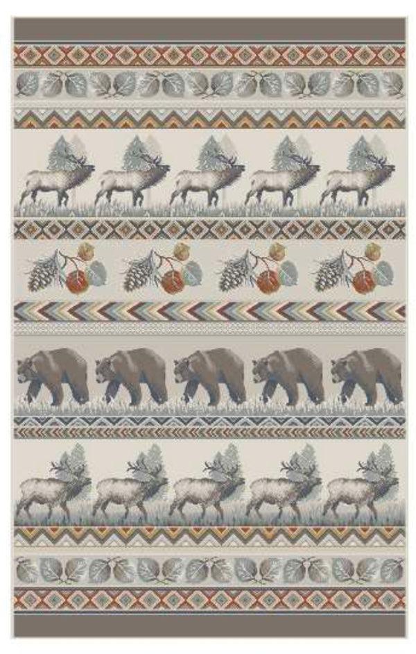 plow & hearth Indoor/Outdoor Polypropylene Vista Mountian Majesty Rug 30"x 50"