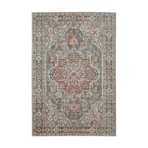 plow & hearth Indoor/Outdoor Riverbend Medallion Polypropylene Rug 1'10" x 7'6" Runner
