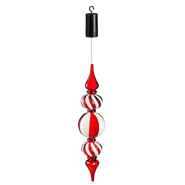 Plow & Hearth Indoor/Outdoor Shatterproof Lighted Large Tiered Swirl Ornament