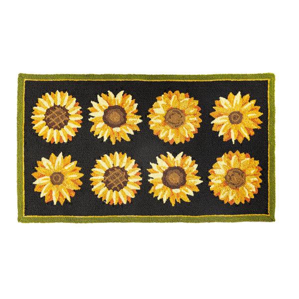 Plow & Hearth Indoor/Outdoor Sunflower Fields Hand-Hooked Polypropylene Accent Rug