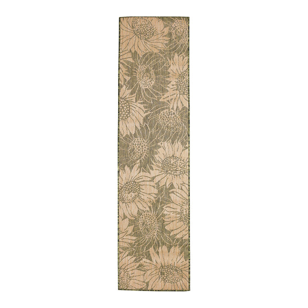 Plow & Hearth Indoor/Outdoor Sunflower Rug 23" X 7'6" Runner