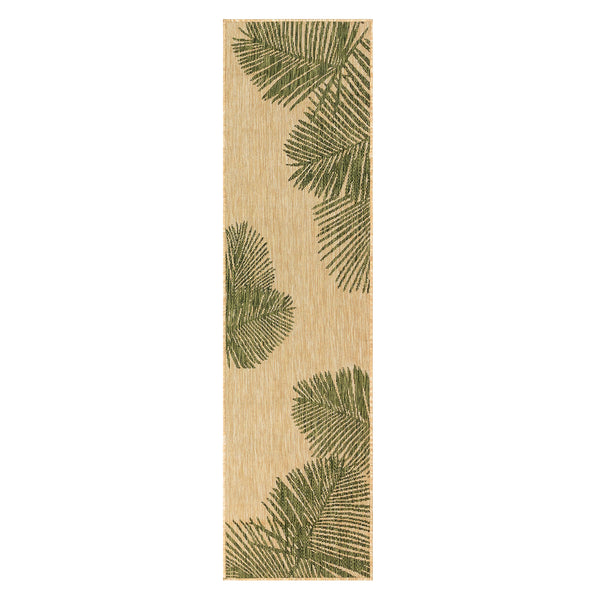 Plow & Hearth Indoor/Outdoor Textured Palms Polypropylene 23" X 7'6" Runner