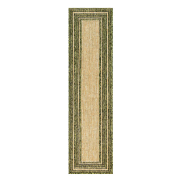 Plow & Hearth Indoor/Outdoor Textured Polypropylene Border Rug 7'10" X 9'10"