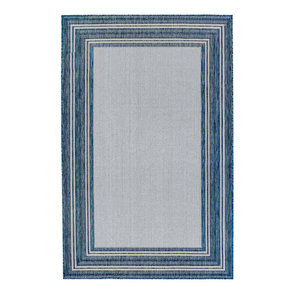 Plow & Hearth Indoor/Outdoor Textured Polypropylene Border Rug 7'10" X 9'10"