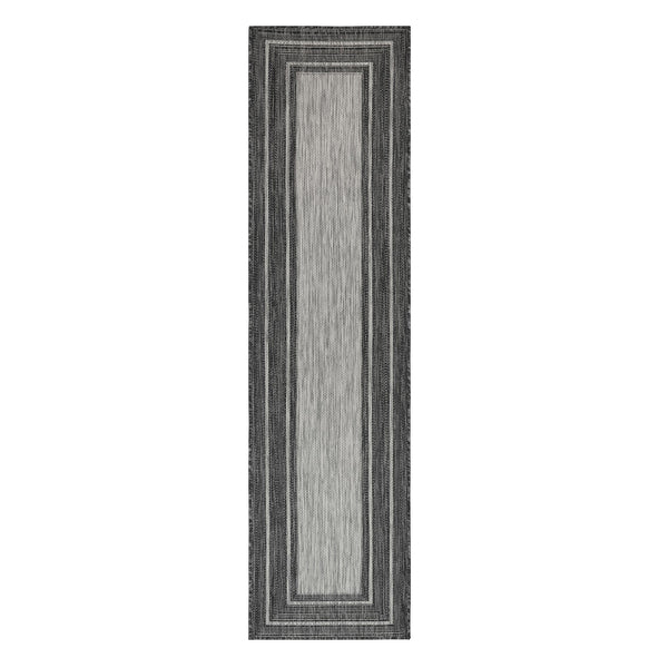Plow & Hearth Indoor/Outdoor Textured Polypropylene Border Runner 23" X 7'6"