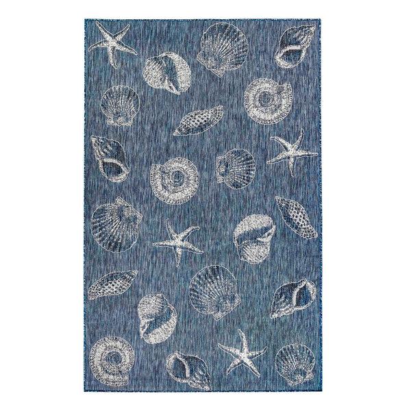Plow & Hearth Indoor/Outdoor Textured Shells Polypropylene Rug 39" X 59"