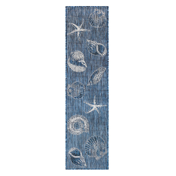 Plow & Hearth Indoor/Outdoor Textured Shells Polypropylene Runner 23" X 7'6"
