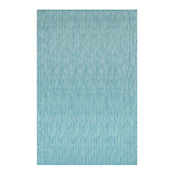 plow & hearth Indoor/Outdoor Textured Stripe Polypropylene Rug 39" x 59"
