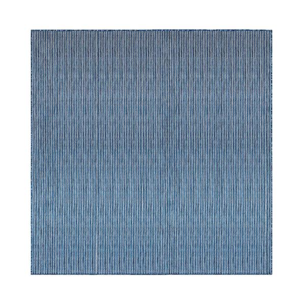 Plow & Hearth Indoor/Outdoor Textured Stripe Polypropylene Rug 7'10" Square