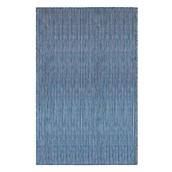 Plow & Hearth Indoor/Outdoor Textured Stripe Polypropylene Rugm 4'10" X 7'6"