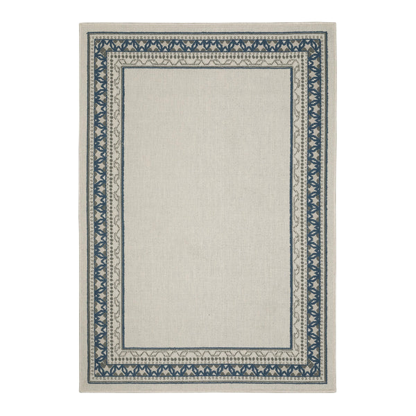 plow & hearth Indoor/Outdoor York Border Polypropylene Rug 3'3" x 5'