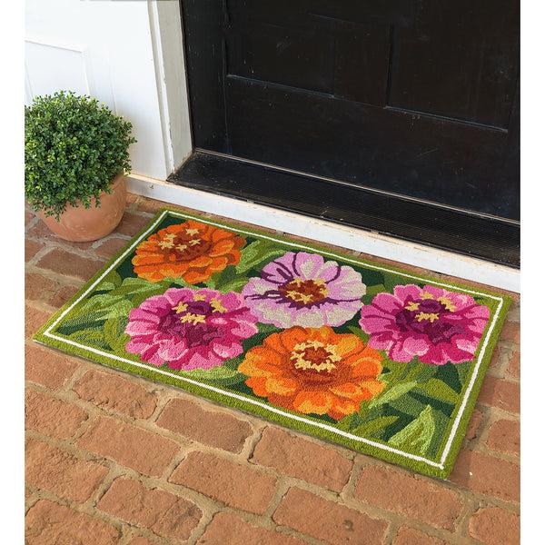 plow & hearth Indoor/Outdoor Zinnia Hooked Polypropylene Accent Rug