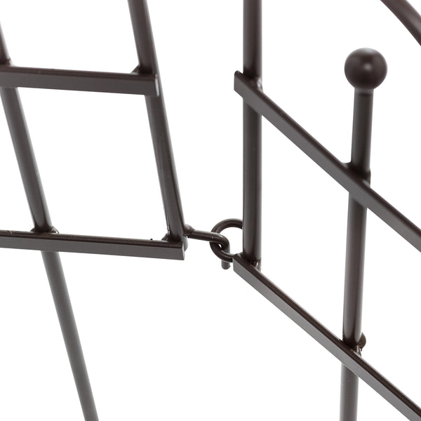 Plow & Hearth Iron Fence Wrought Iron Edging With Ground Stakes And Gunmetal Finish
