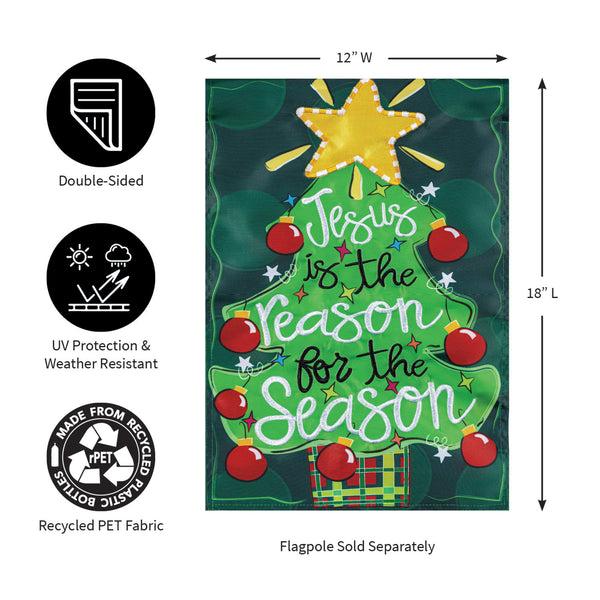 Plow & Hearth Jesus Is The Reason Applique Garden Flag
