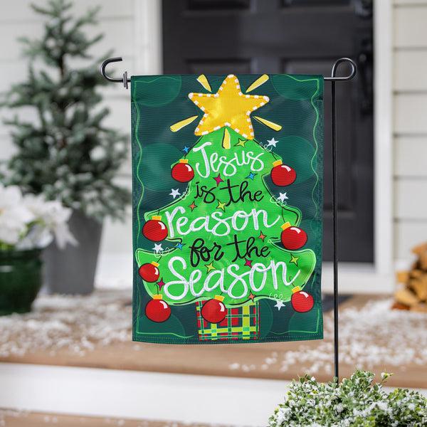 plow & hearth Jesus Is The Reason Applique Garden Flag
