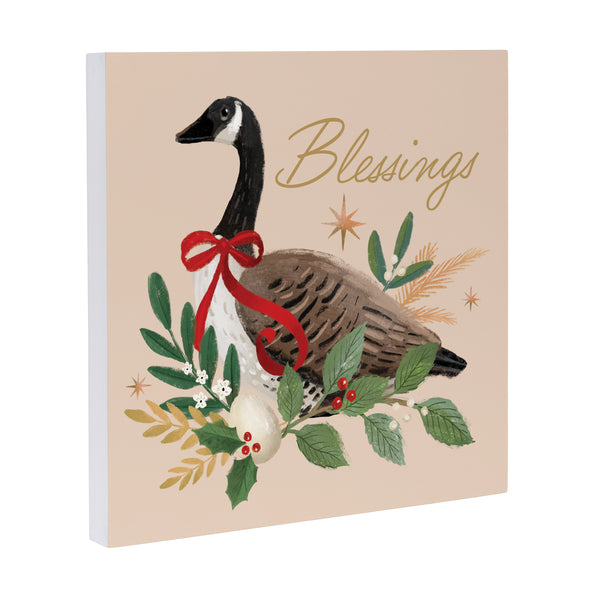 Plow & Hearth Joyful Traditions Blessings Indoor Wall Décor 12"x12"