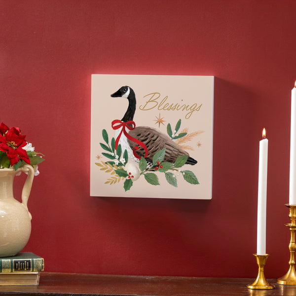 plow & hearth Joyful Traditions Blessings Indoor Wall Décor 12"x12"