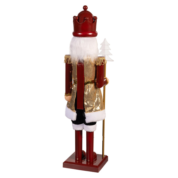 Plow & Hearth Joyful Traditions Garden Statue LED Musical Statue Nutcracker 31"H