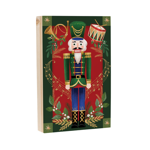 Plow & Hearth Joyful Traditions Nutcracker Sign Wood Sign Plock 12"x8"
