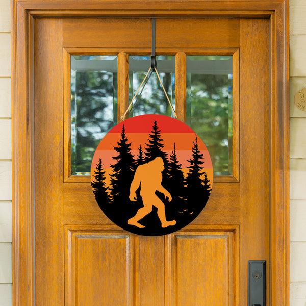 plow & hearth Just for Laughs Bigfoot Wood Door Décor 18"