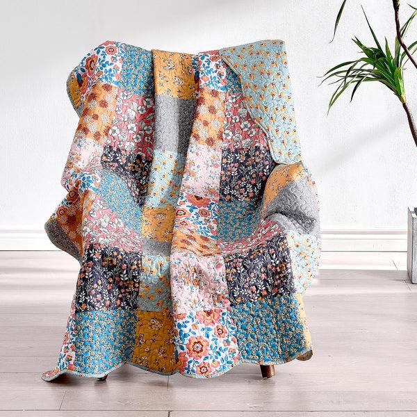 plow & hearth Karissa Quilted Bedding Set 50"L x 60"W Throw