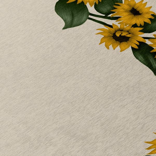 Plow & Hearth Kendall Sunflowers Borders Polyester Area Rug