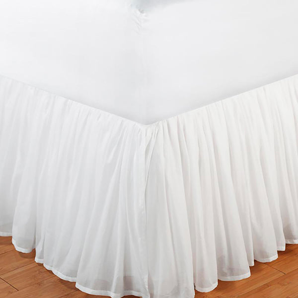 plow & hearth King Double Layered Cotton Voile Bed Skirt