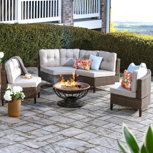 Plow & Hearth Kingwood Modular 5-Piece Outdoor Seating Set