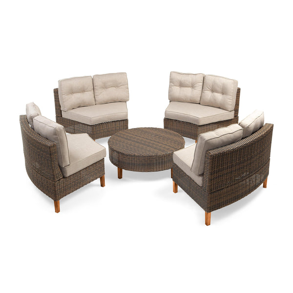 Plow & Hearth Kingwood Modular 5-Piece Outdoor Seating Set
