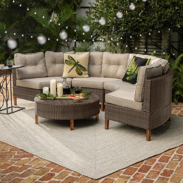 plow & hearth Kingwood Modular 5-Piece Outdoor Seating Set