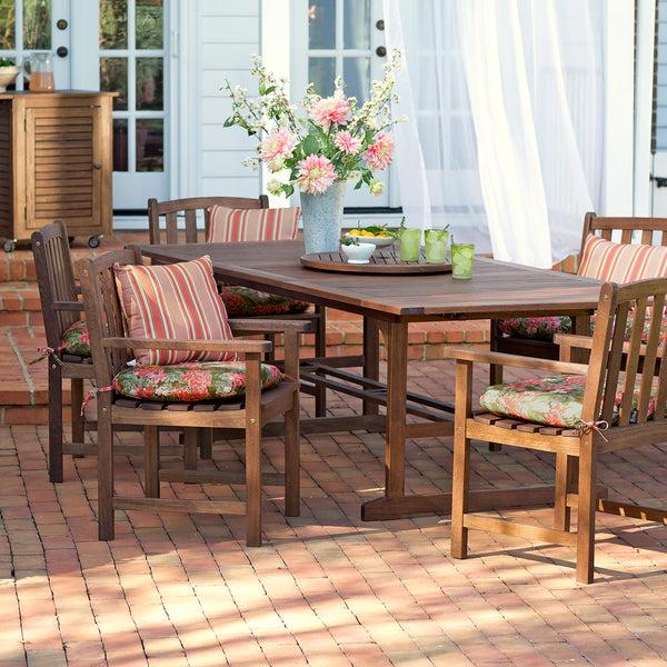 Plow & Hearth Lancaster Extension Table Set Extension Table And 6 Chairs