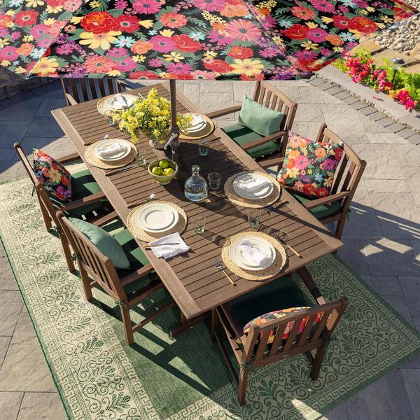 plow & hearth Lancaster Extension Table Set Extension Table and 6 Chairs