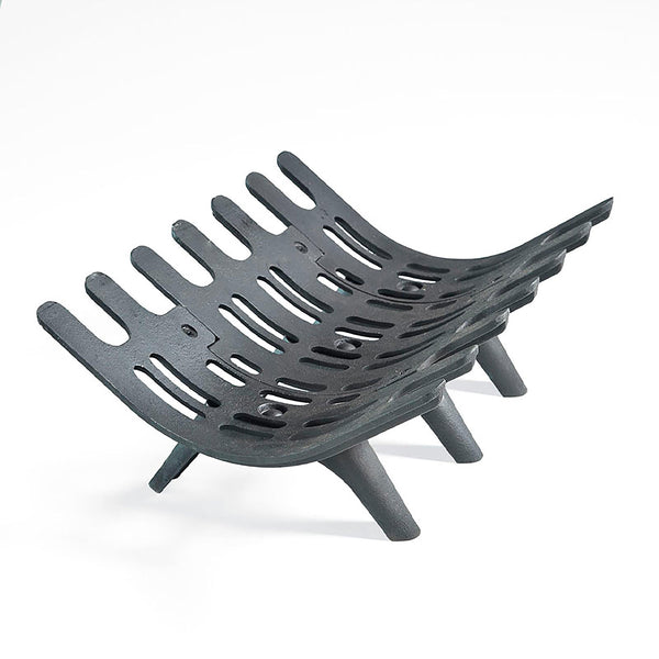 Plow & Hearth Large Cast Iron Deep-Bed Fireplace Grate With Six Legs