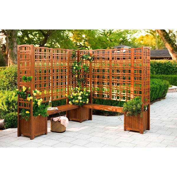Plow & Hearth Large Eucalyptus Privacy Trellis Screen
