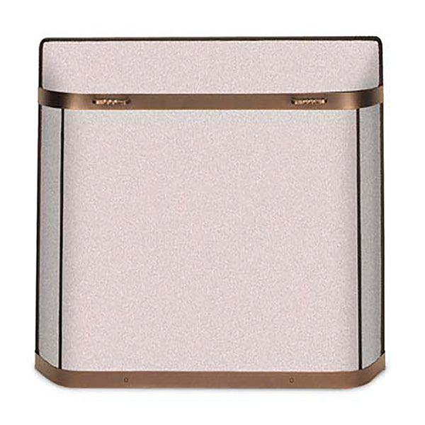 plow & hearth Large Fireplace Spark Guard in Burnished Bronze 44"W x 33"H